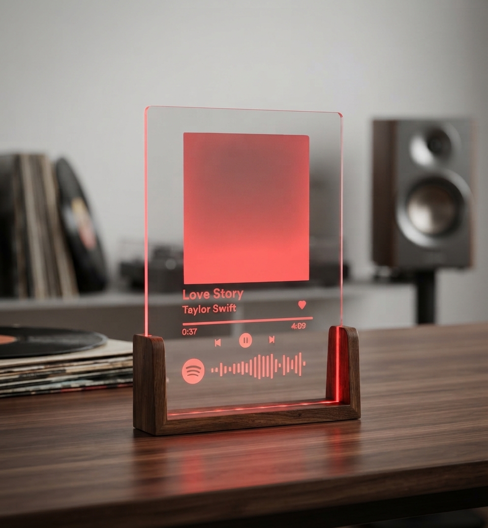 Porta Retrato De Spotify Luz Led De Colores